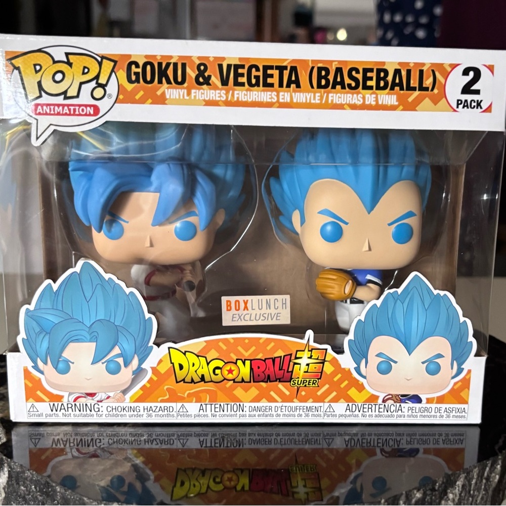 Funko Pop! Animation: Dragon Ball Super Goku & Vegeta (Baseball) 2-Pack